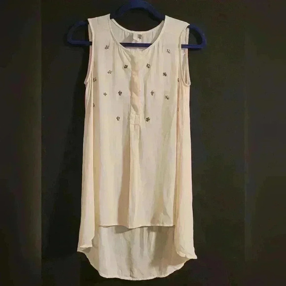 Anthropologie Francesca's Birdcage Flowly Sleeveless Fleur-de-lis Top - Picture 1 of 9